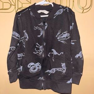 H&M Toddler Boys Dinosaur Sweatshirt Jacket size 4-6yrs